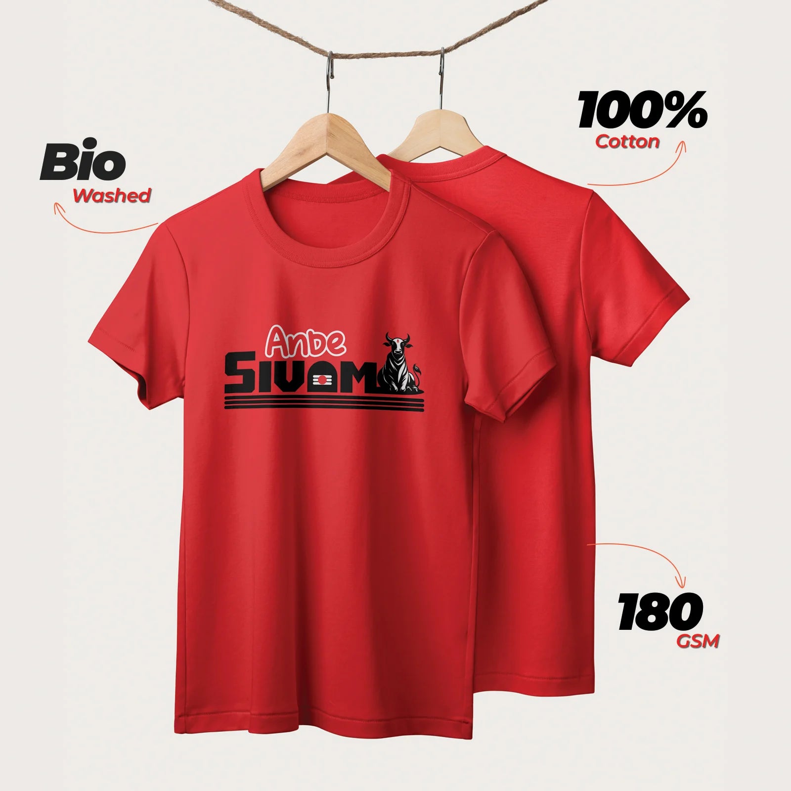 Anbe Sivam | Unisex T-Shirt | English | 100% Cotton | Regular Fit | Spiritual Graphic Tee
