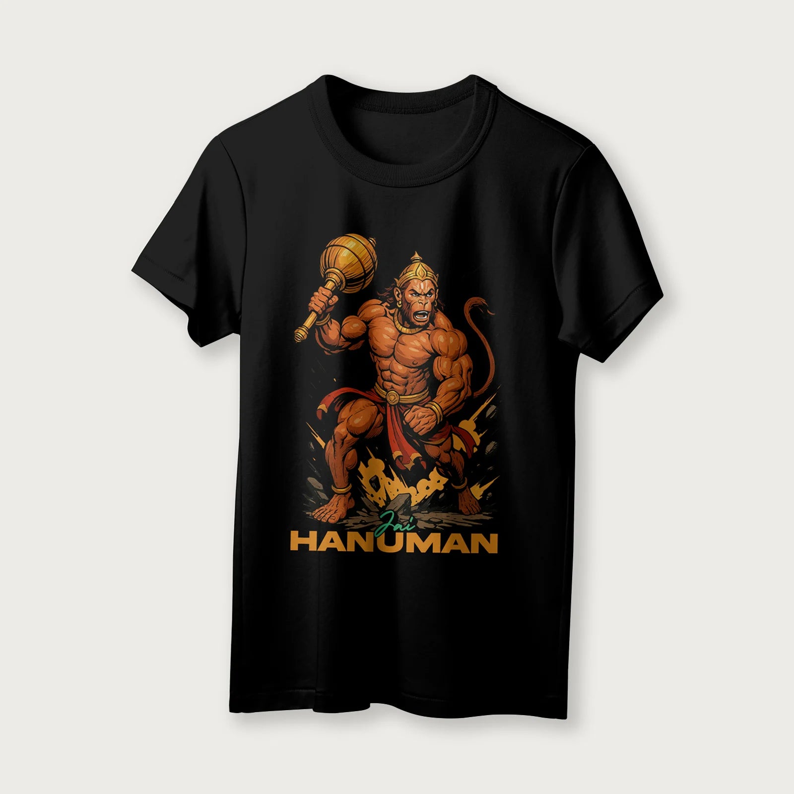 Jai Hanuman | English | Unisex T-Shirt | 100% Cotton | Regular Fit | Spiritual Graphic Tee
