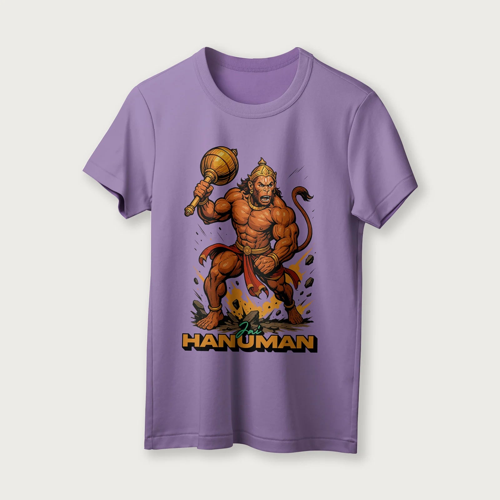 Jai Hanuman | English | Unisex T-Shirt | 100% Cotton | Regular Fit | Spiritual Graphic Tee