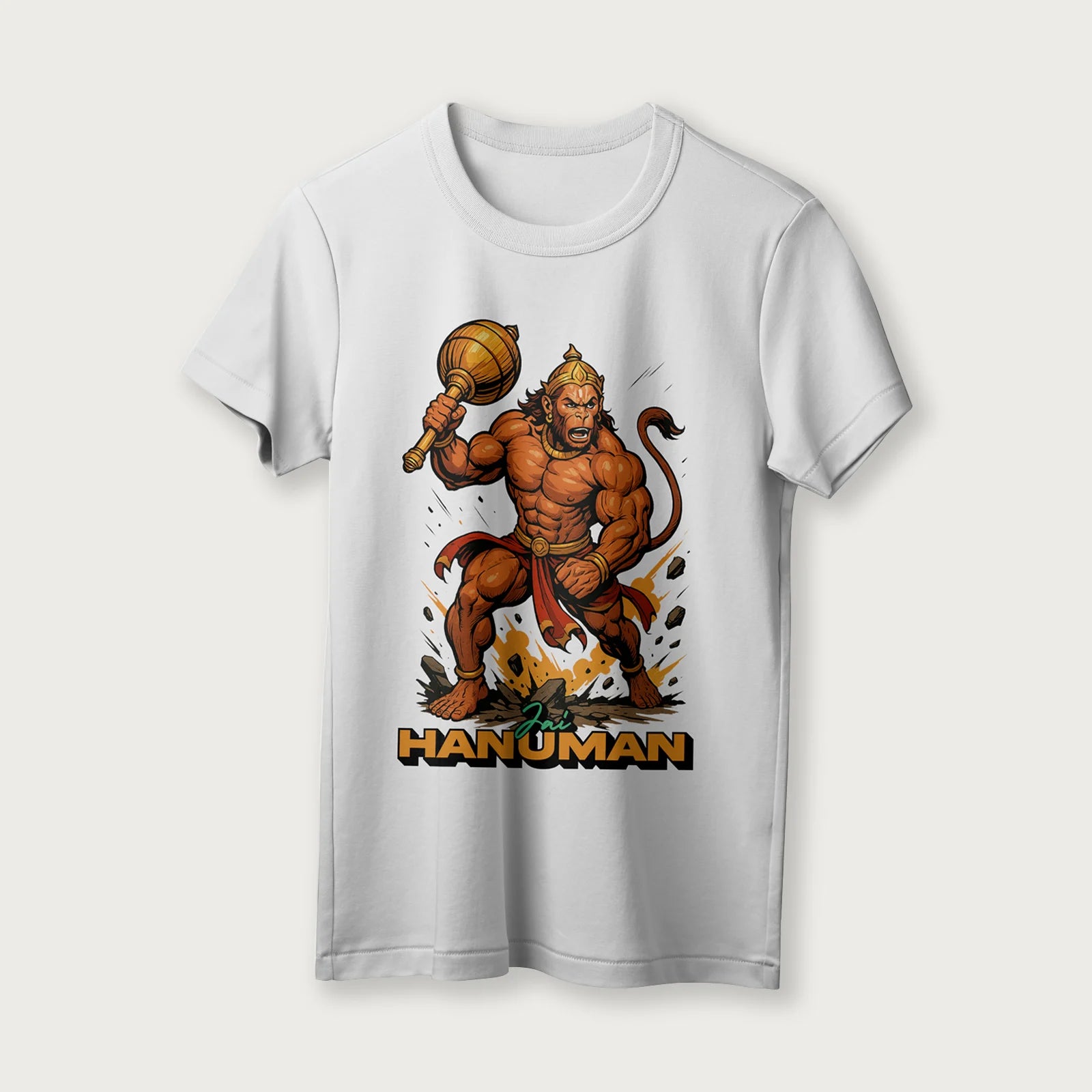 Jai Hanuman | English | Unisex T-Shirt | 100% Cotton | Regular Fit | Spiritual Graphic Tee