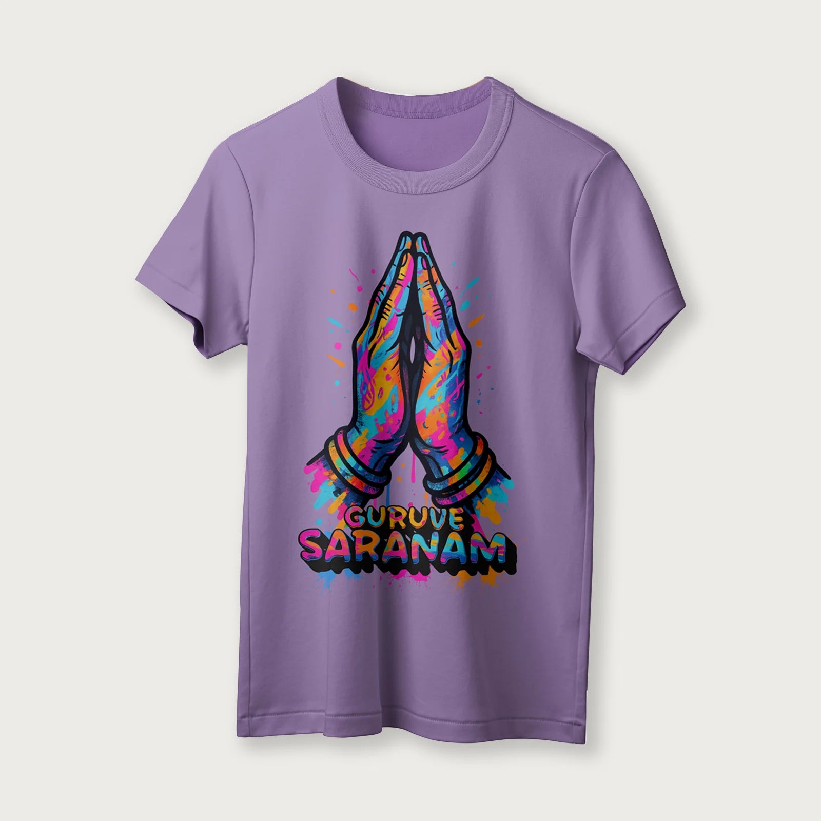 Guruve Saranam | English | Unisex T-Shirt | 100% Cotton | Regular Fit | Spiritual Graphic Tee | D2
